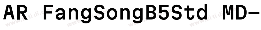 AR FangSongB5Std MD字体转换
